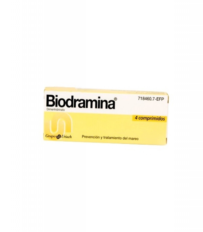 BIODRAMINA 50 mg COMPRIMIDOS , 4 comprimidos