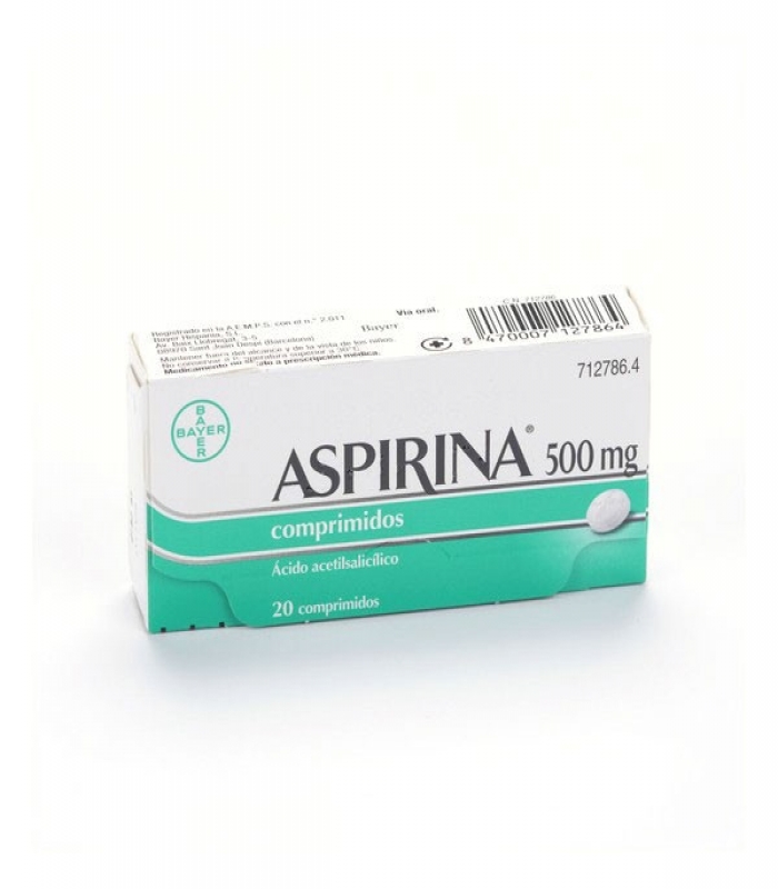ASPIRINA 500 mg COMPRIMIDOS , 20 comprimidos