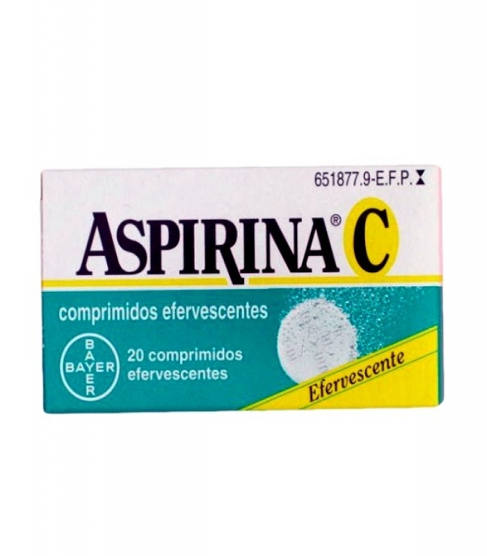 ASPIRINA C 400 mg/240 mg COMPRIMIDOS EFERVESCENTES , 20 comprimidos