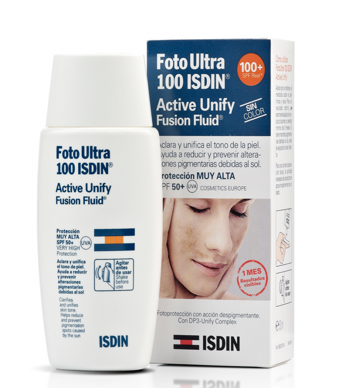 ISDIN FOTOPROTECTOR ULTRA 100 ACTIVE UNIFY SIN COLOR SPF 100+ 50ML