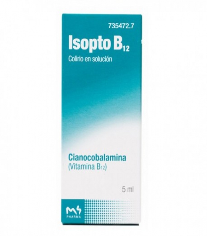 ISOPTO B12 0,5 MG/ML COLIRIO EN SOLUCION , 1 frasco de 5 ml