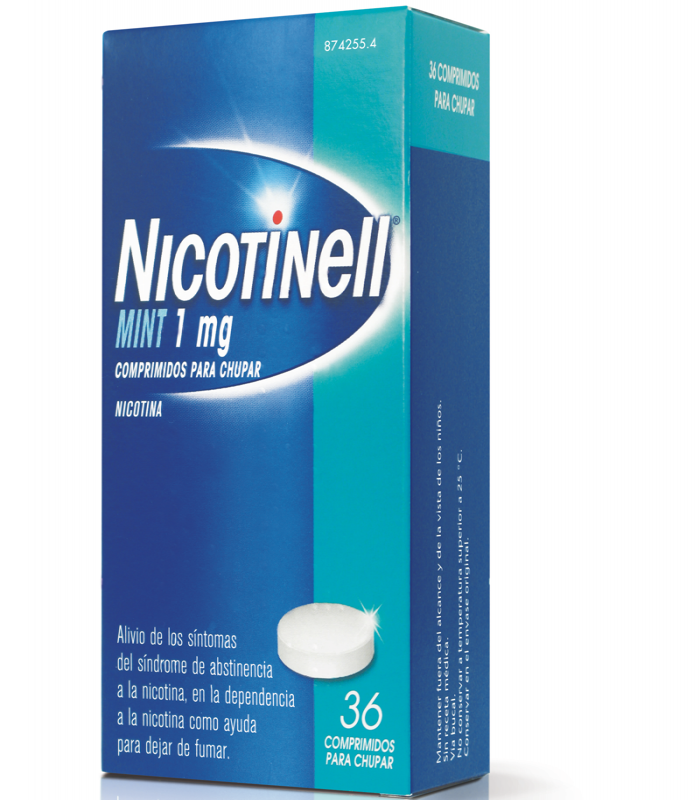 NICOTINELL MINT 1 mg COMPRIMIDOS PARA CHUPAR, 36 comprimidos