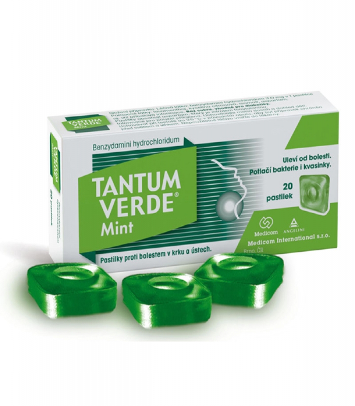TANTUM VERDE 3 mg PASTILLAS PARA CHUPAR SABOR MENTA , 20 pastillas