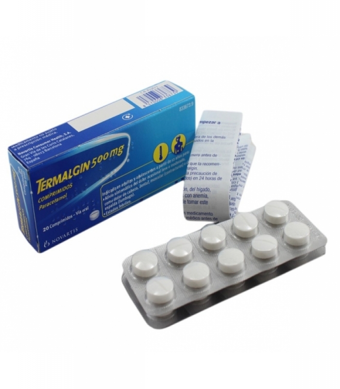 TERMALGIN 500 mg COMPRIMIDOS, 20 comprimidos