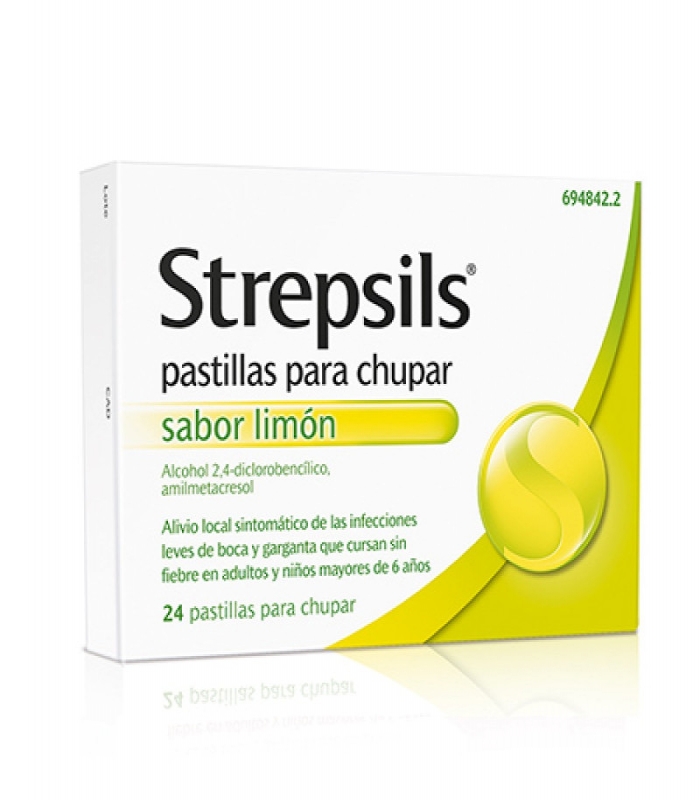STREPSILS pastillas para chupar sabor limon, 24 pastillas
