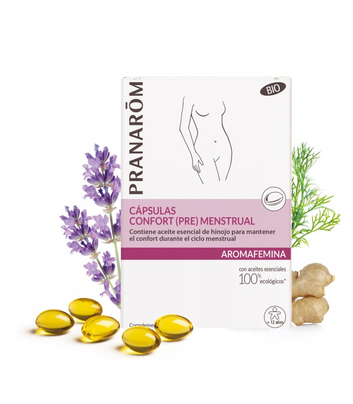 Cápsulas Confort (Pre) menstrual - 30 cápsulas - PRANAROM AROMAFEMINA