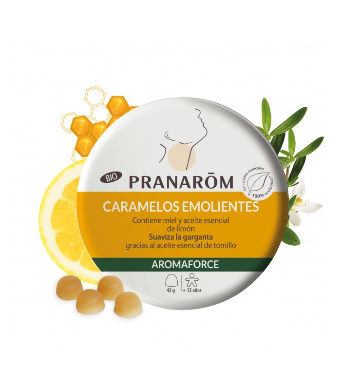 Caramelos emolientes - Miel limón - 45 g - PRANAROM AROMAFORCE
