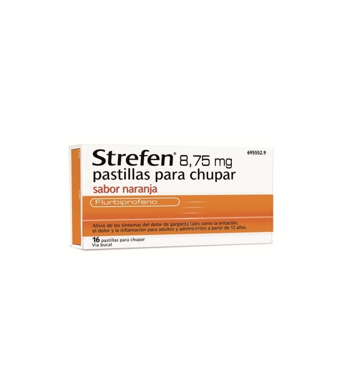 STREFEN 8,75 MG PASTILLAS PARA CHUPAR SABOR NARANJA , 16 pastillas