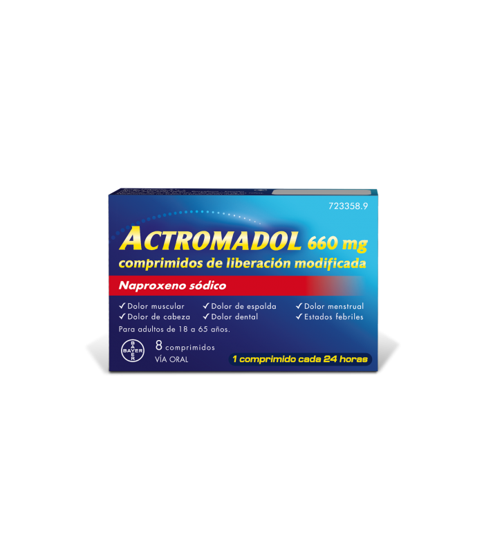 ACTROMADOL 660 MG COMPRIMIDOS DE LIBERACIÓN MODIFICADA 8 comprimidos