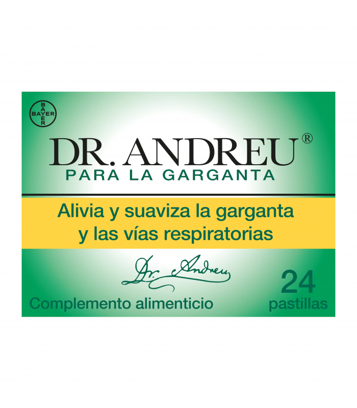 Dr. Andreu para la garganta, 24 pastillas BAYER