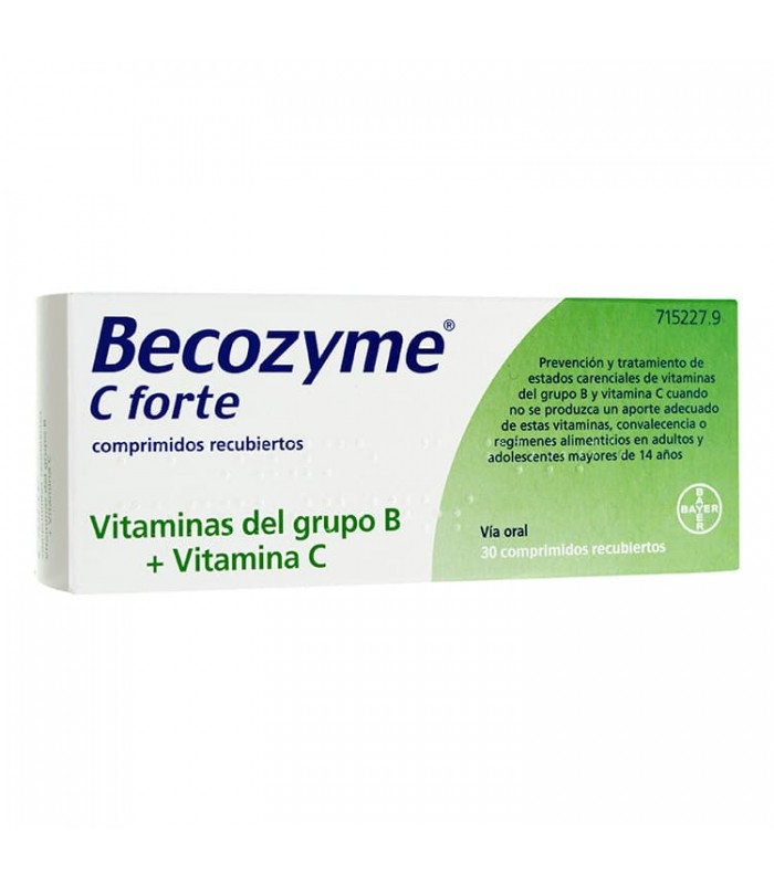 BECOZYME C FORTE COMPRIMIDOS RECUBIERTOS  , 30 comprimidos