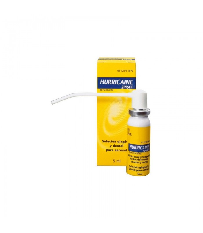 HURRICAINE SPRAY 200 mg/ml SOLUCION PARA PULVERIZACION BUCAL. , 1 frasco de 5 ml