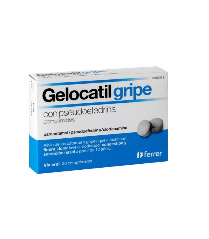 GELOCATIL GRIPE CON PSEUDOEFEDRINA COMPRIMIDOS, 20 comprimidos