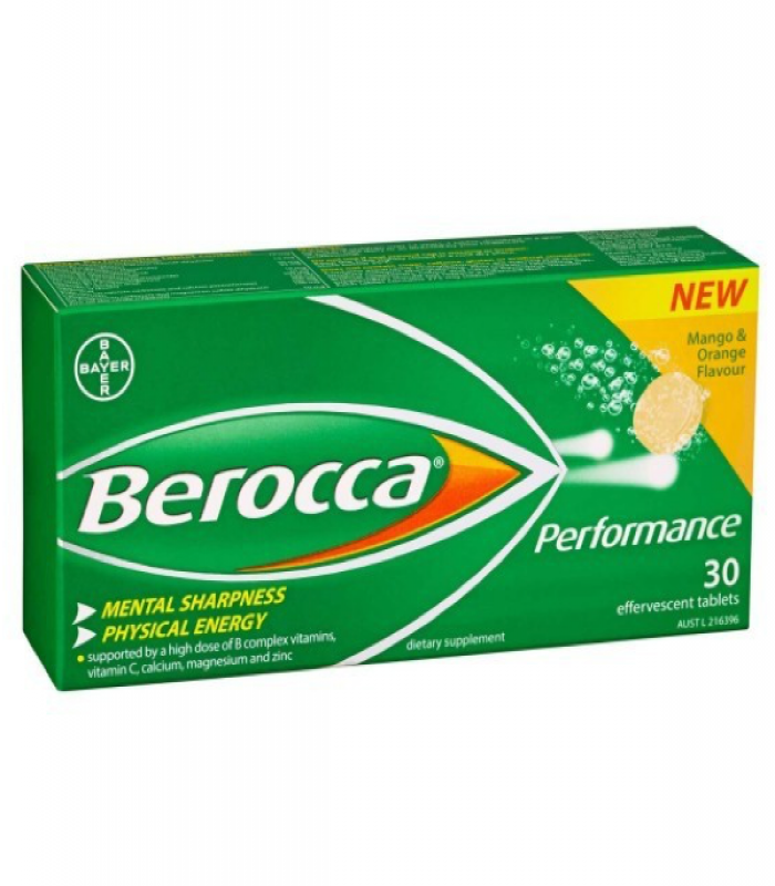 BEROCCA PERFORMANCE 30 COMPRIMIDOS ESFERVESCENTES-MANGO